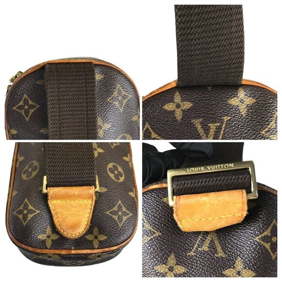 Authentic Louis Vuitton Monogram Gange Pochette Crossbody Bag Bum Shoulder Bag - Picture 14 of 16